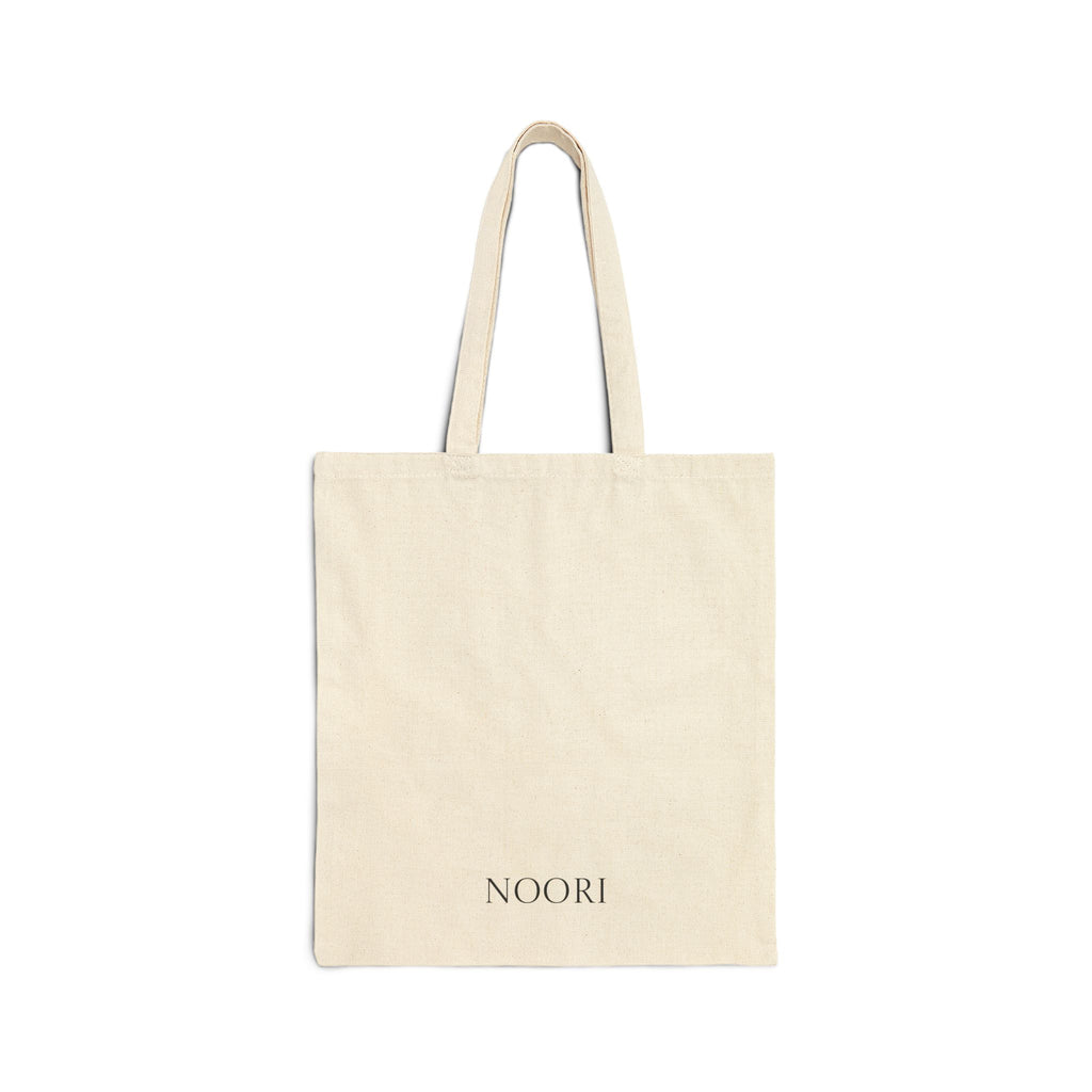 LOVE TOTE - FLORAL CANVAS BAG WITH ARABIC "LOVE" CALLIGRAPHY